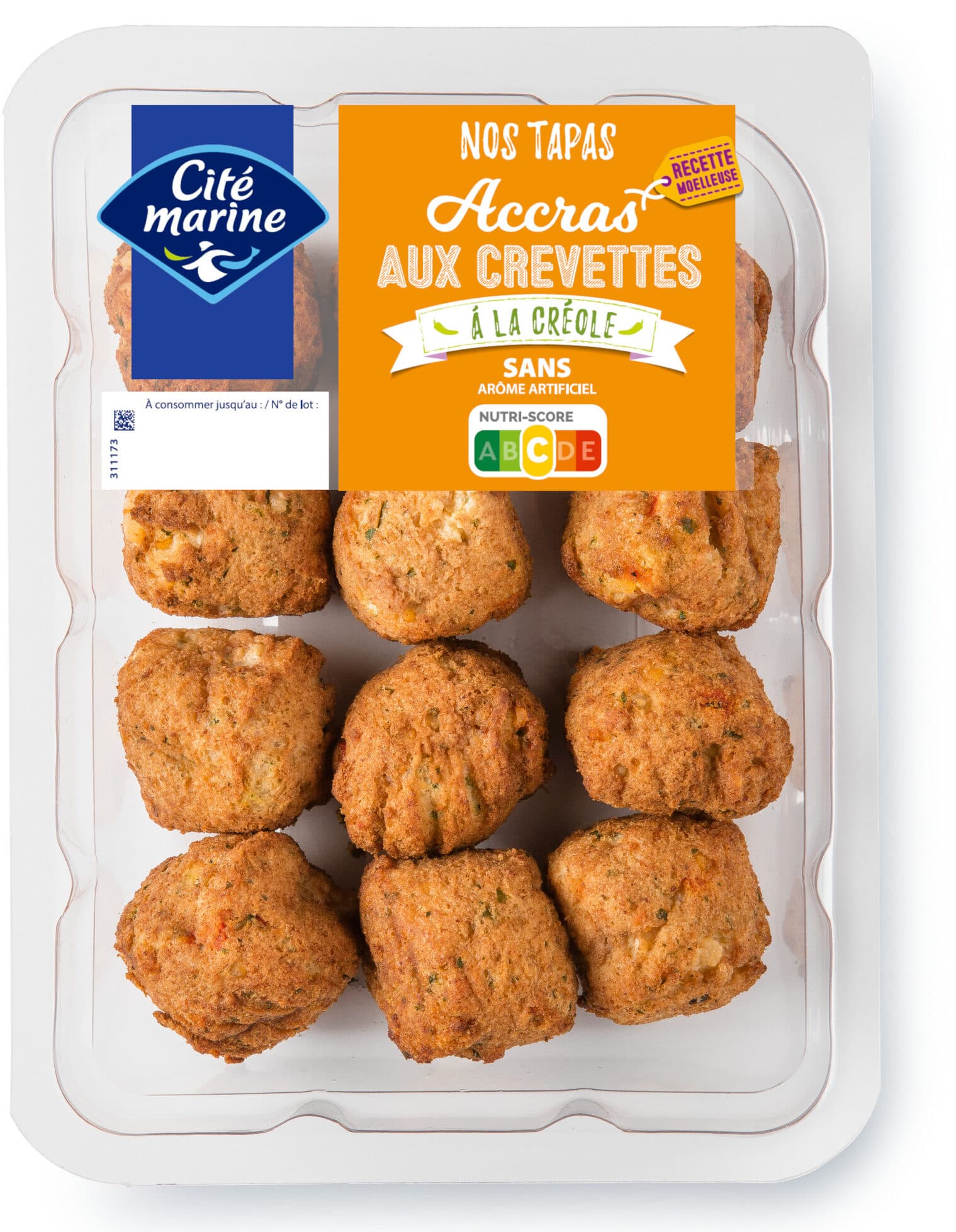 Cité marine Accras aux crevettes à la créole - 180g - Frais packshot