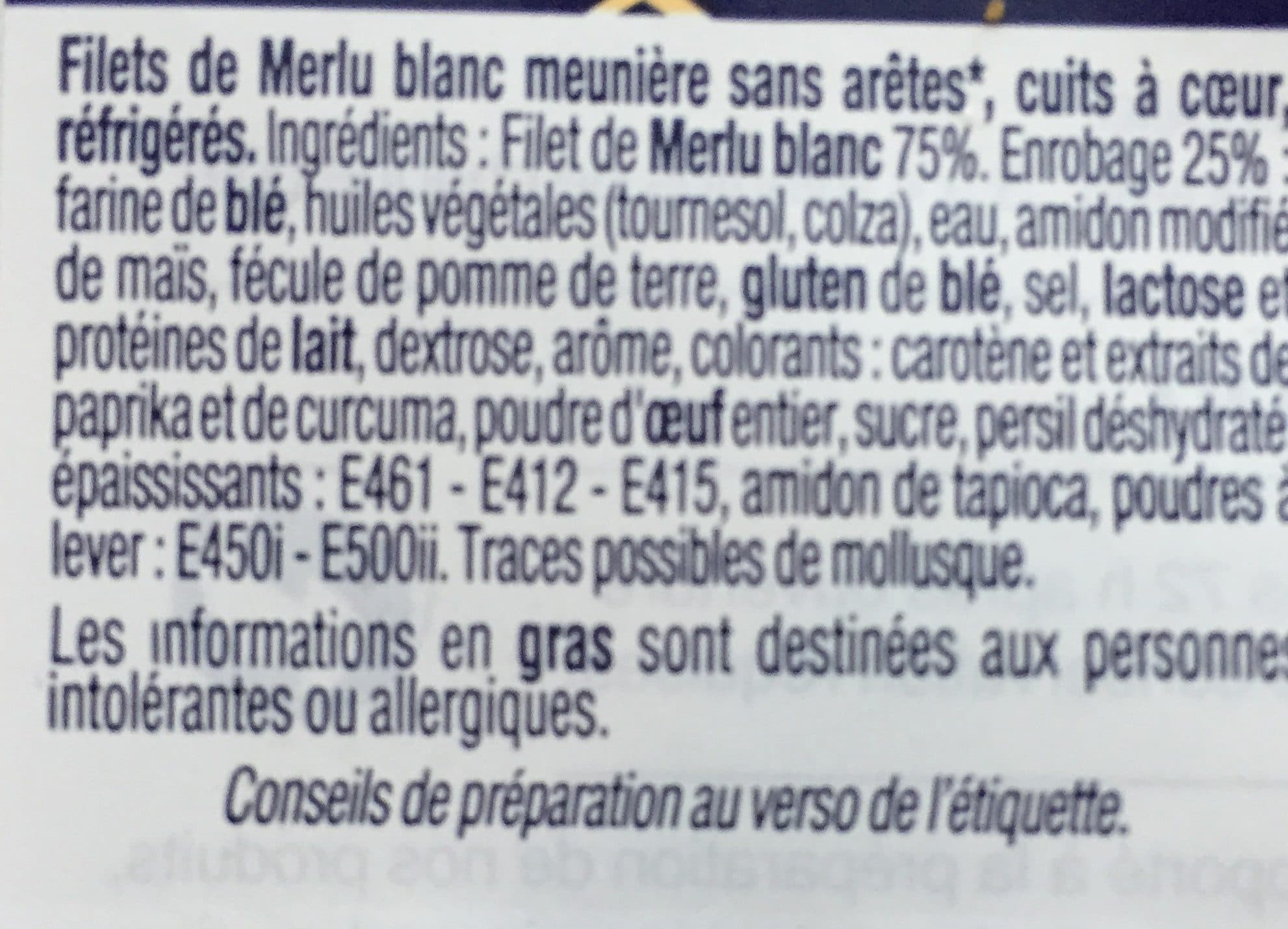 Cite marine Filets de merlu blanc MSC meunière - 220g - Frais packshot