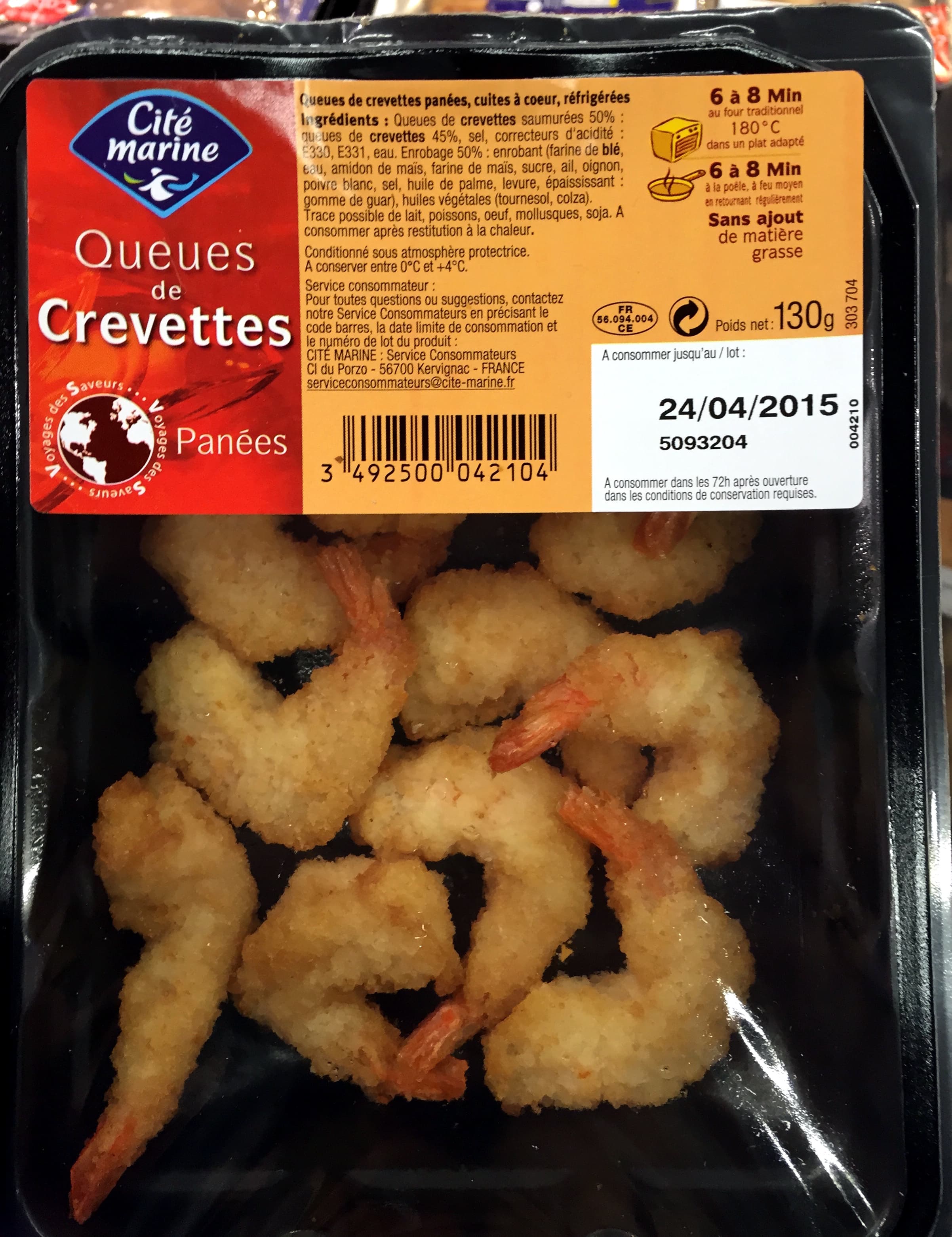 Cité Marine Queues de crevettes panées packshot