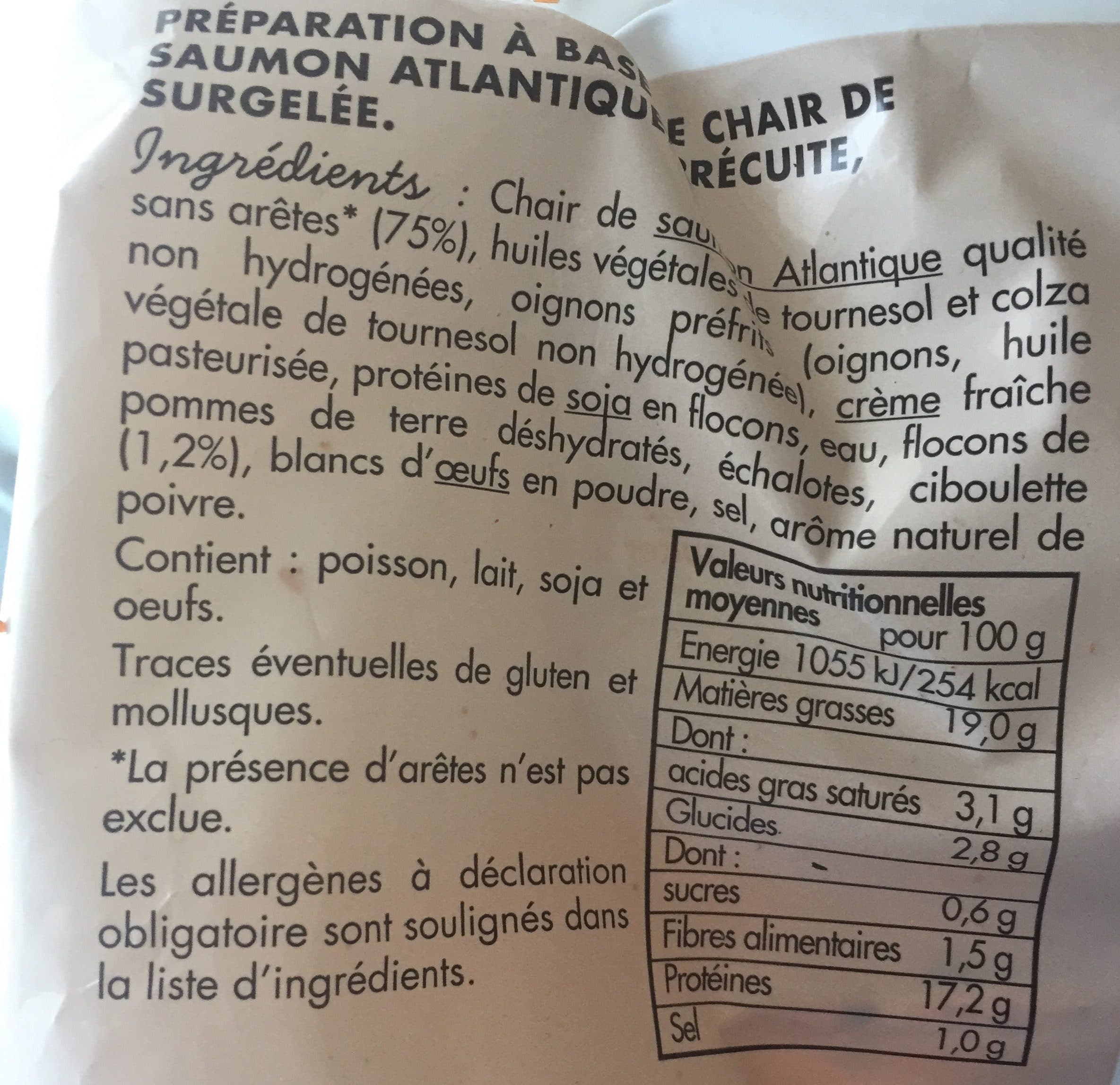 Toupargel 4 hachés de saumon packshot
