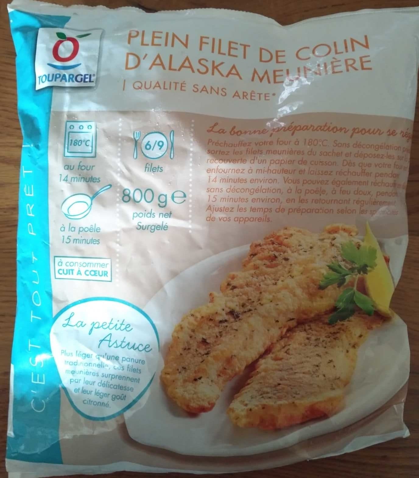 Toupargel Plein Filet de Colin d'Alaska Meunière packshot