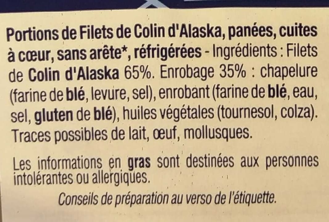 Cité Marine Filets de Colin d'Alaska Panés packshot