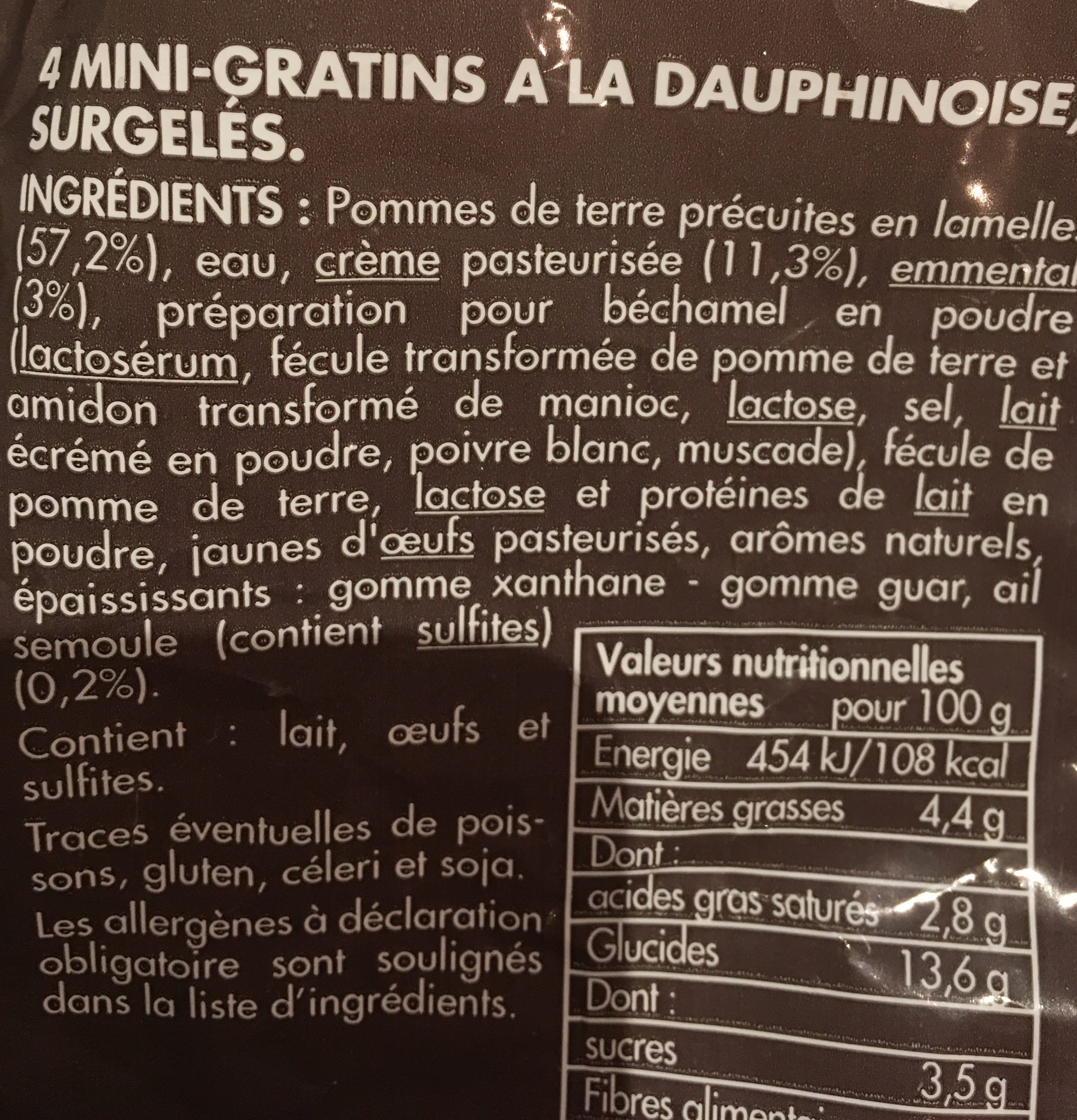 Toupargel 4 Mini Gratins à la dauphinoise packshot