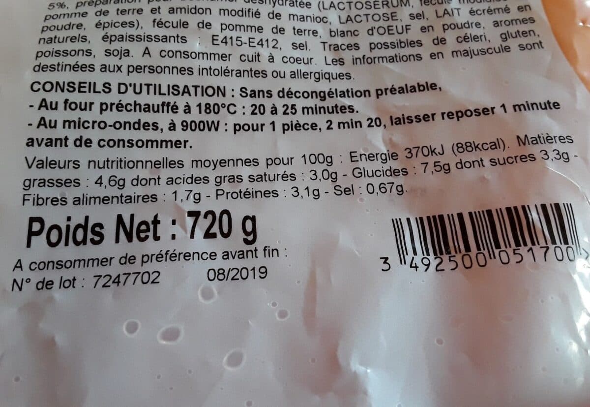 Cité Marine Mini gratin choux fleurs cuit surgelés packshot