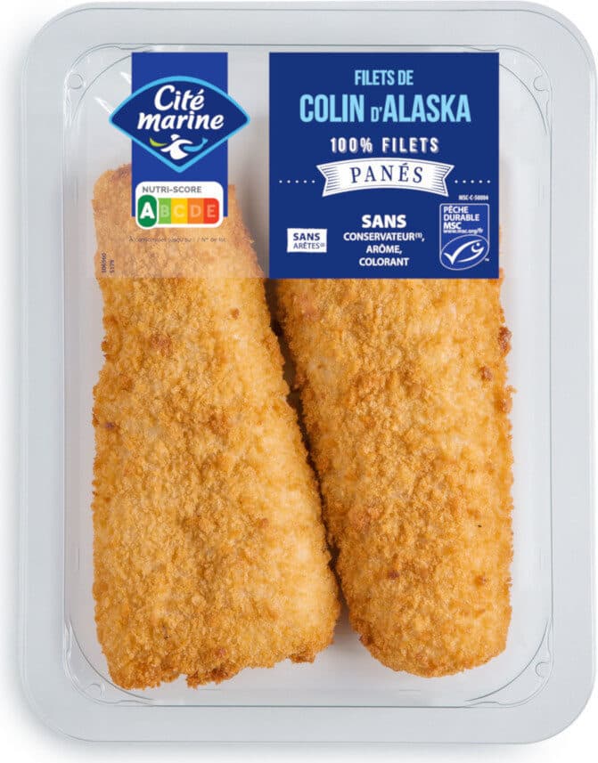 Cité Marine Filets de Colin d'Alaska MSC panés packshot