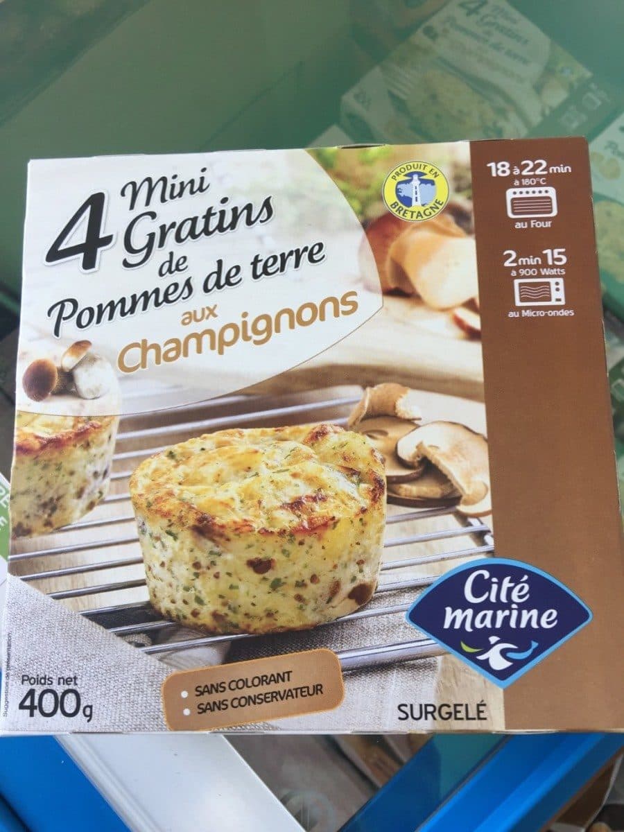 Cité Marine Mini Gratin Champignons packshot