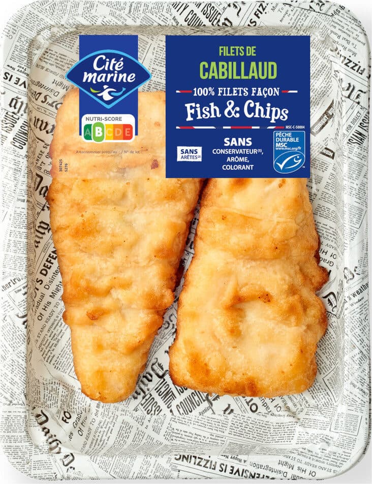 Cité Marine Filets de cabillaud façon Fish&Chips packshot