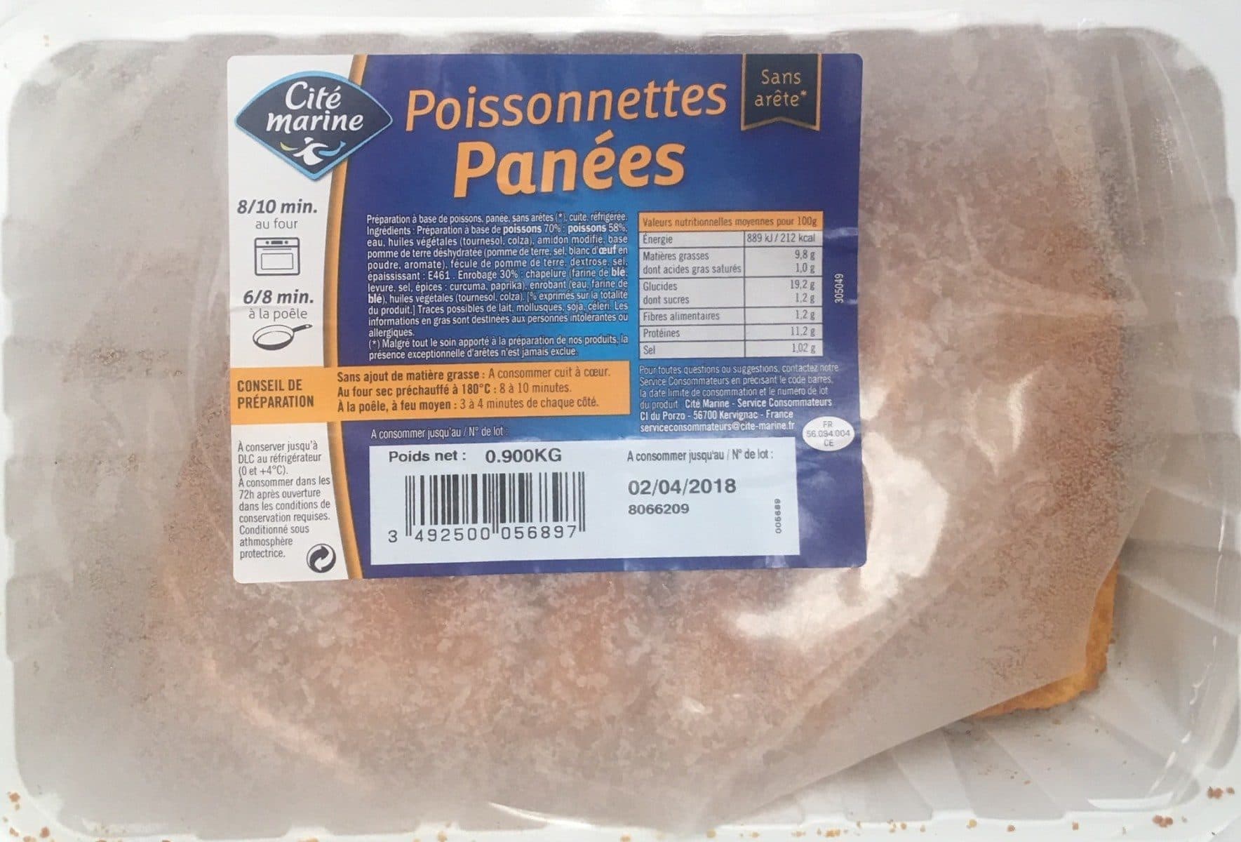 Cité Marine Poissonnettes Panées packshot