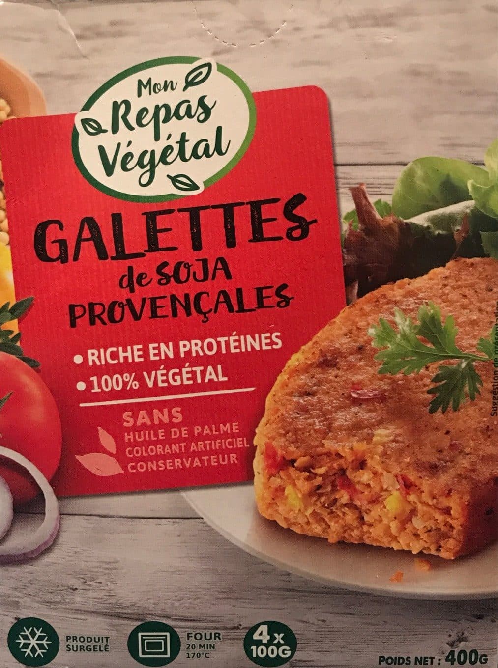 Mon Repas Vegetal Galettes de soja provençales packshot