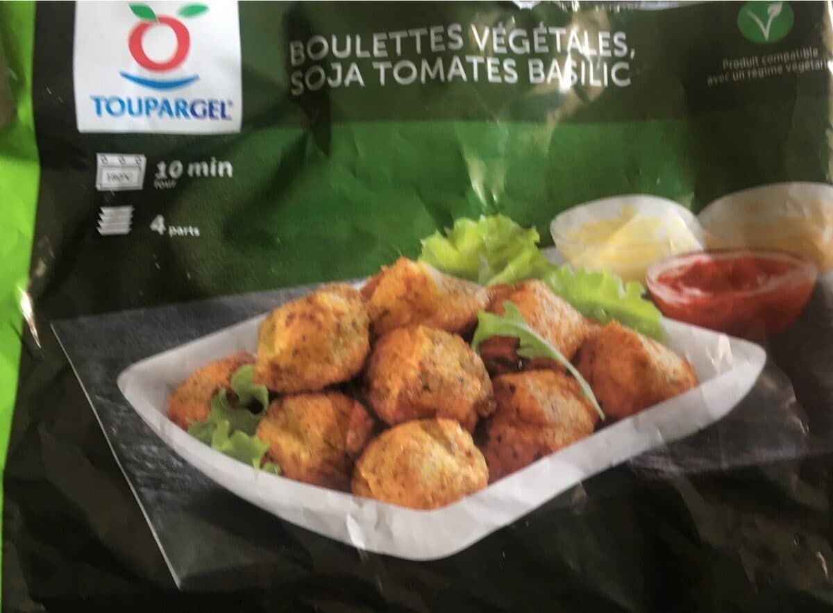 Toupargel Boulettes vegetales Soja Tomates Basilic packshot