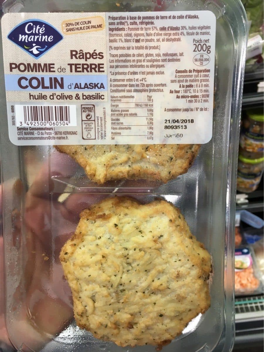 Cité Marine Pomme de terre colin alaska packshot