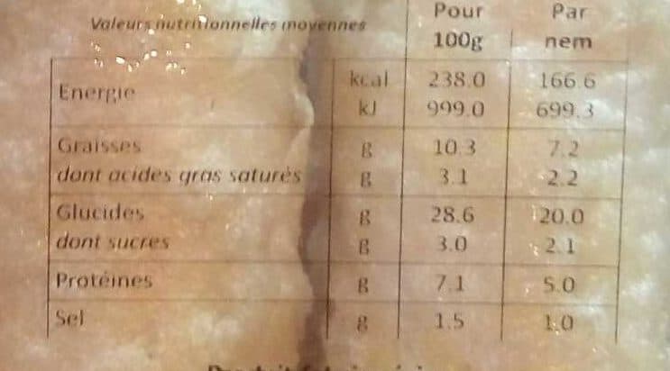 Le Cantonnais 4 nems à la crevette packshot