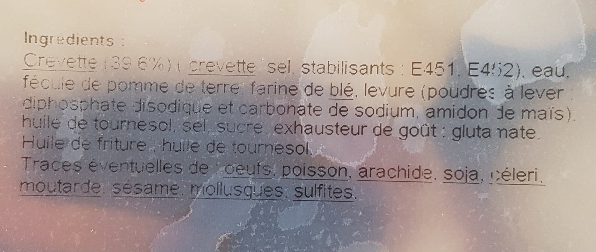 Le cantonnais 5 beignets de crevette packshot