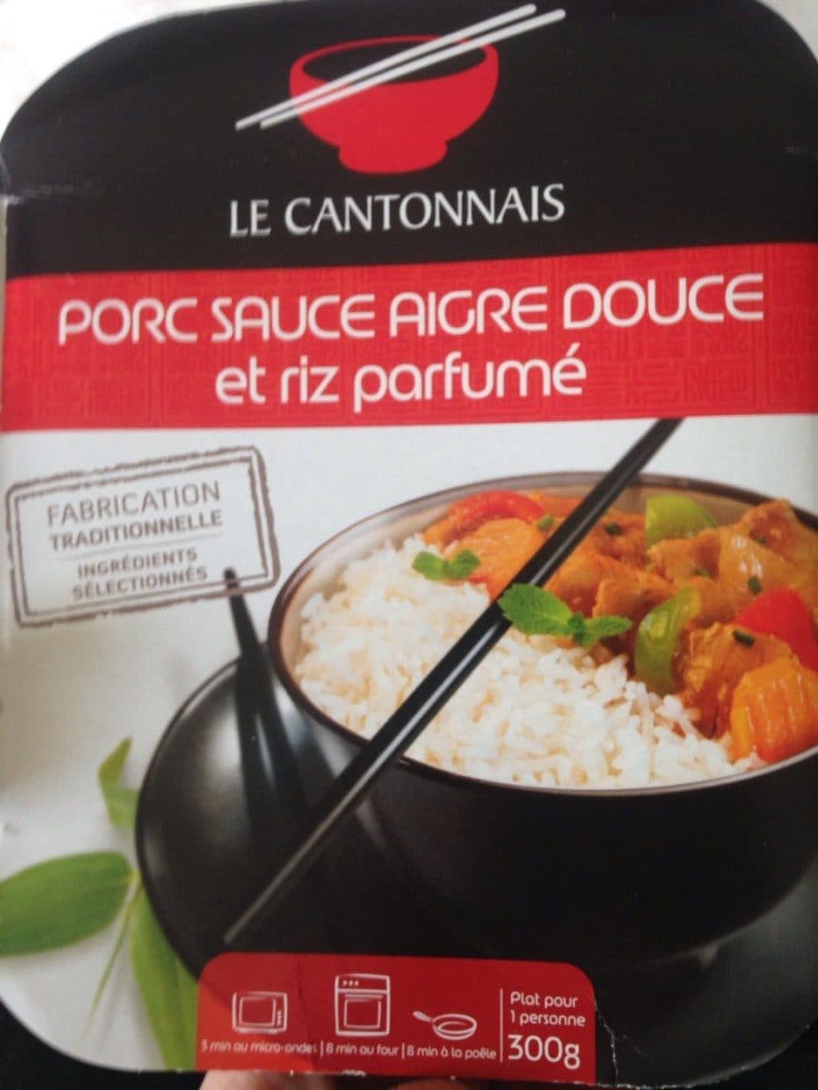 Le cantonnais Porc sauce aigre douce et riz parfumé packshot