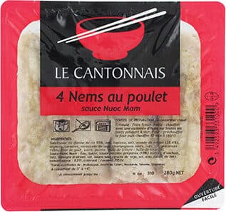 Le Cantonnais 4 nems poulets packshot