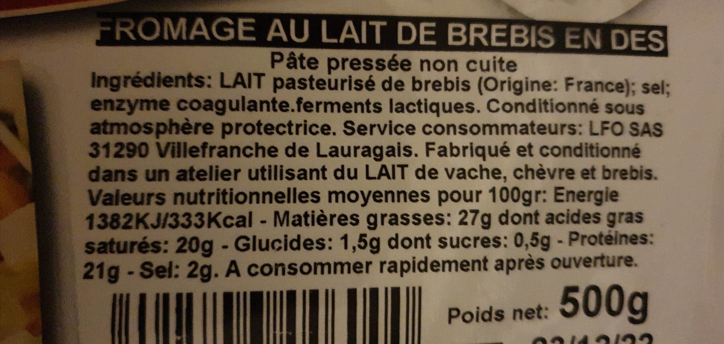 La Vie de Château Fromage au lait de brebis packshot