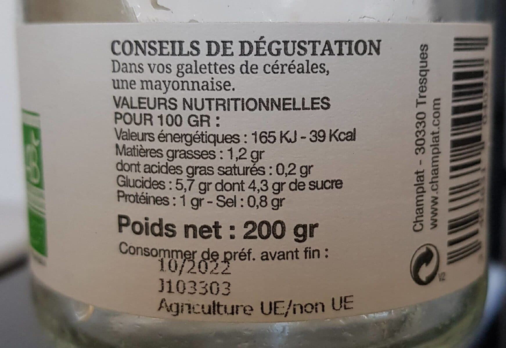 Champlat Sauce Poivronade 200g packshot