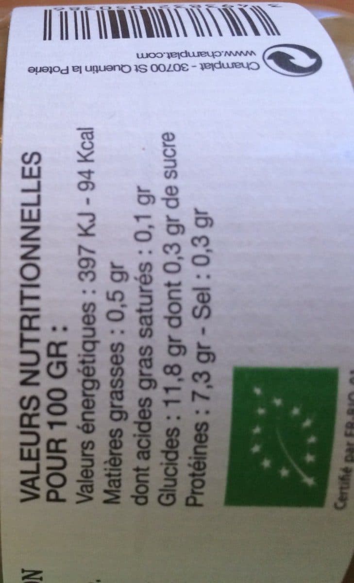 Champlat Haricots blancs lingots au naturel packshot