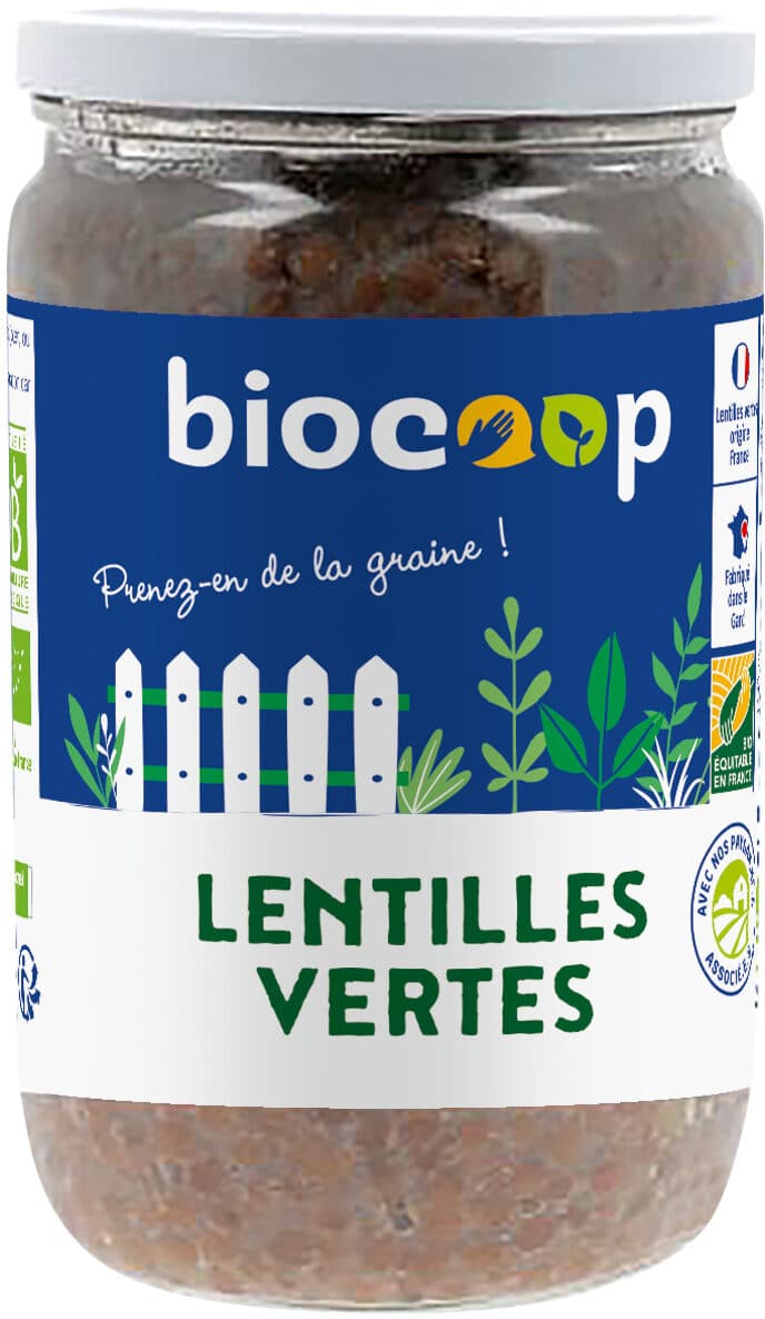 Biocoop Lentilles vertes au naturel 450g ne packshot
