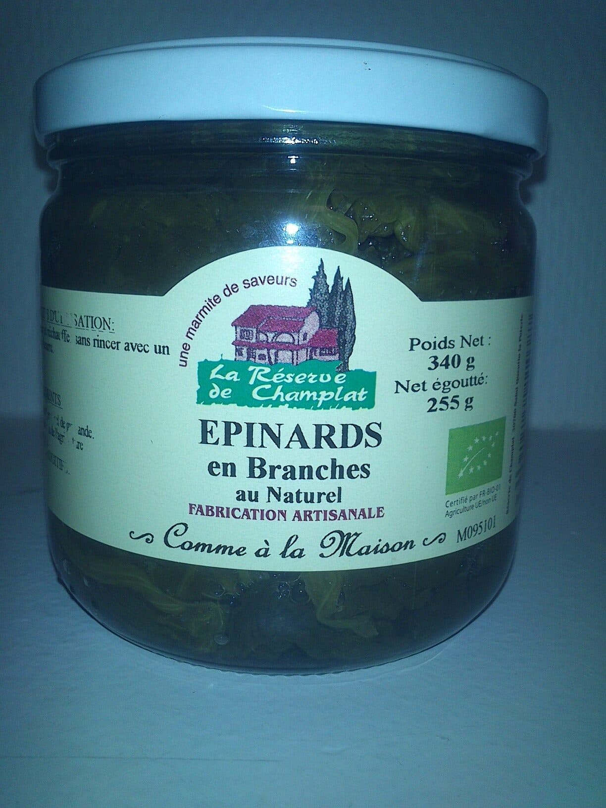 La Réserve de Champlat Epinards packshot