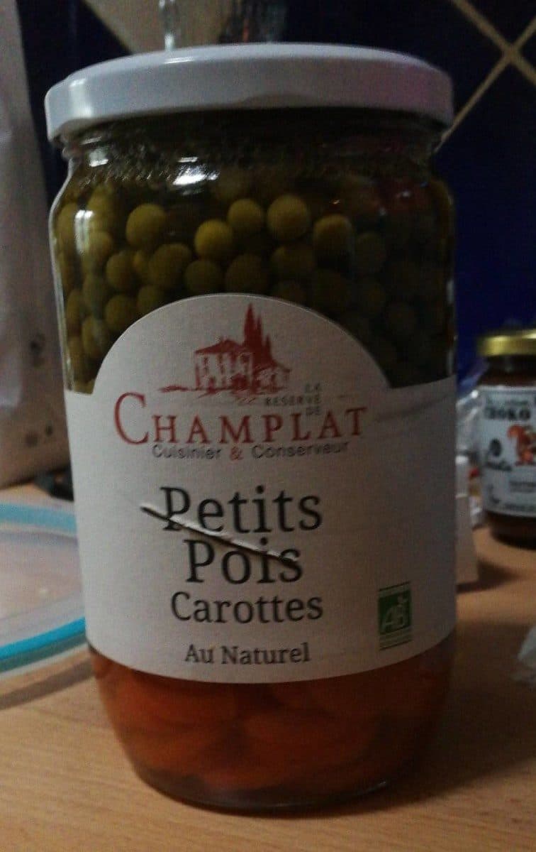 Champlat Petits Pois Carottes au Naturel packshot