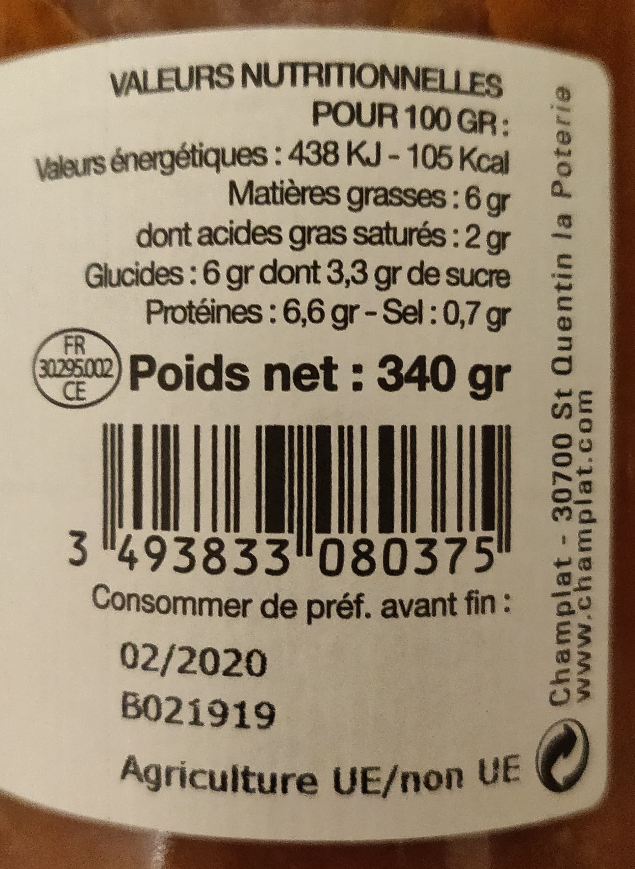 Champlat Sauce Bolognaise au boeuf packshot