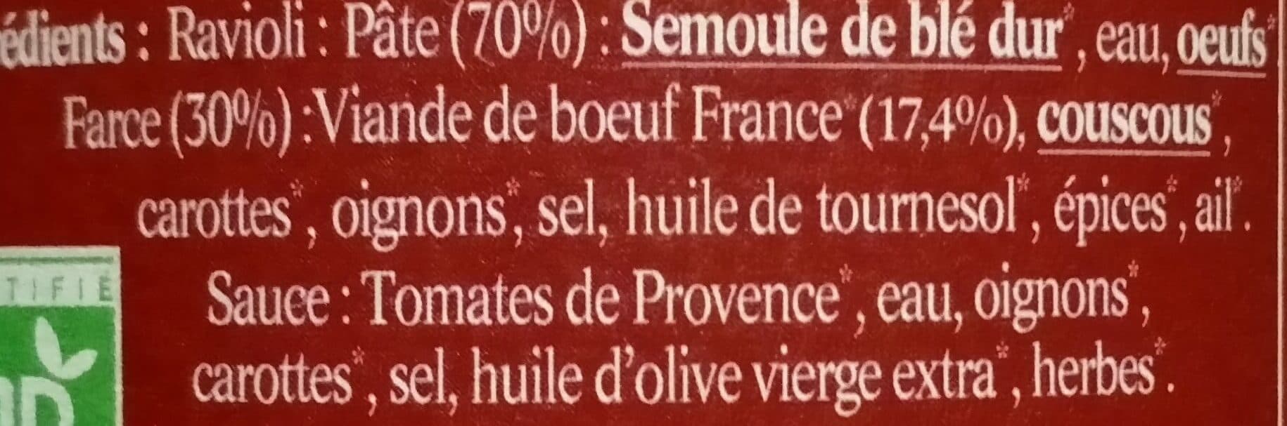 La Réserve de Champlat Ravioli au Bœuf packshot