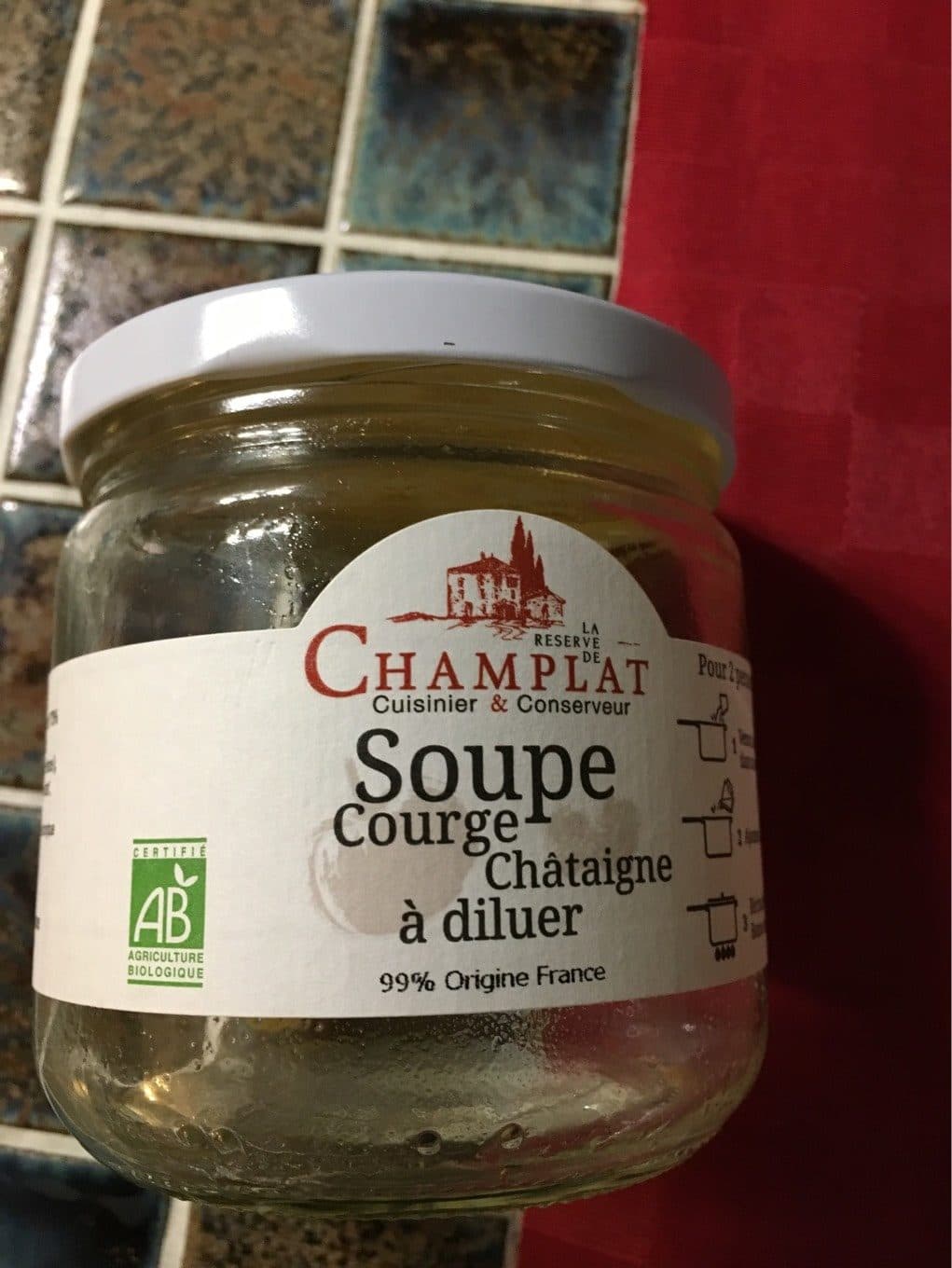 CHAMPLAT Courge châtaigne en purée - Légumes pour soupe packshot