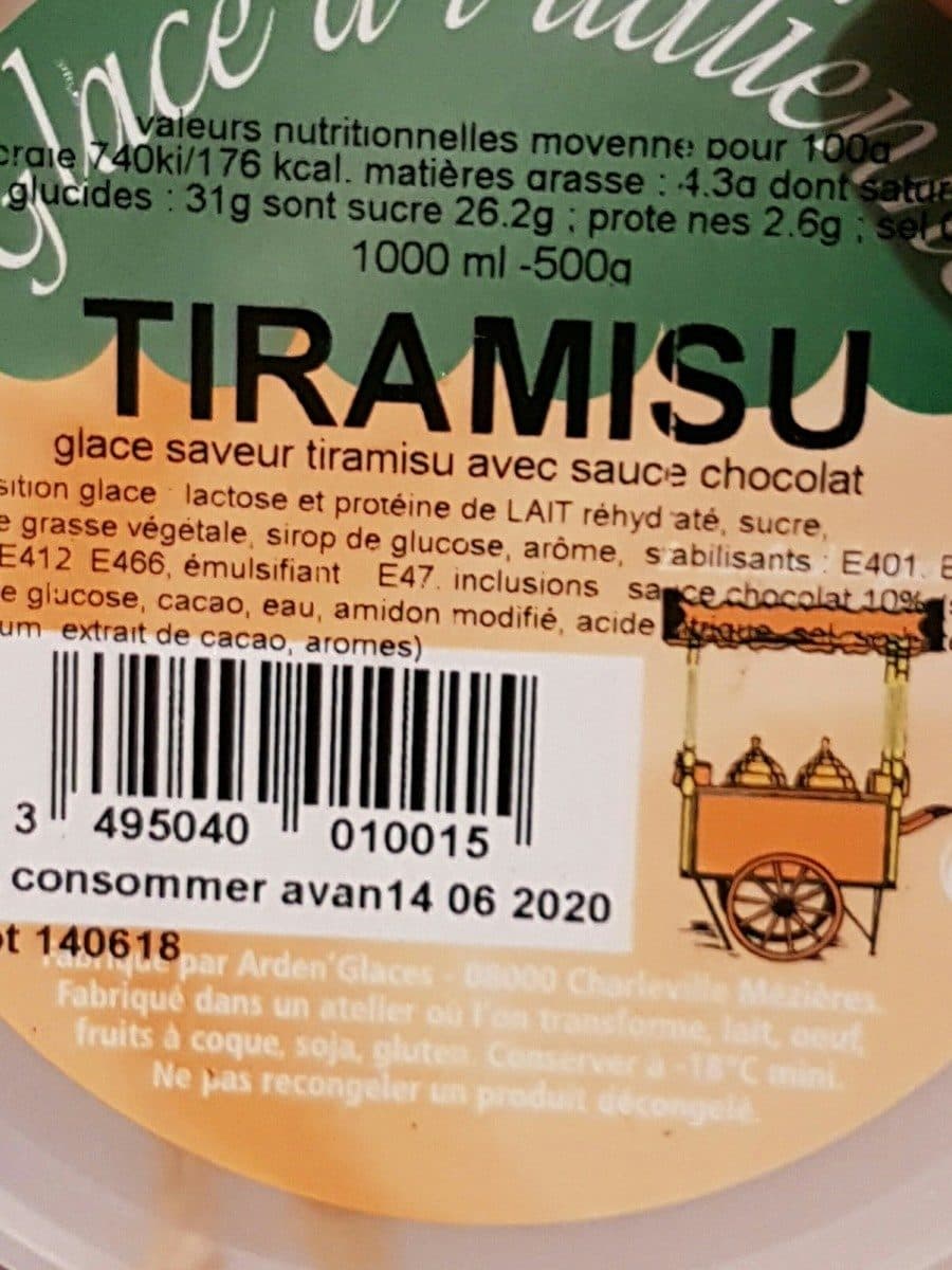 Arden'Glaces Glace à l'italienne tiramisu packshot