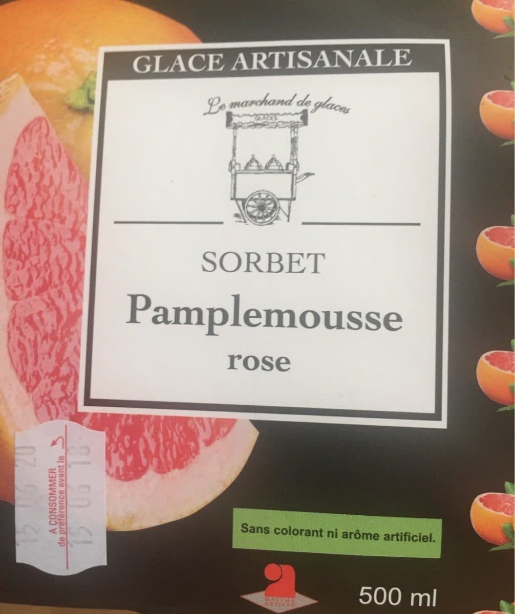 Open Food Facts Sorbet pamplemousse rose packshot