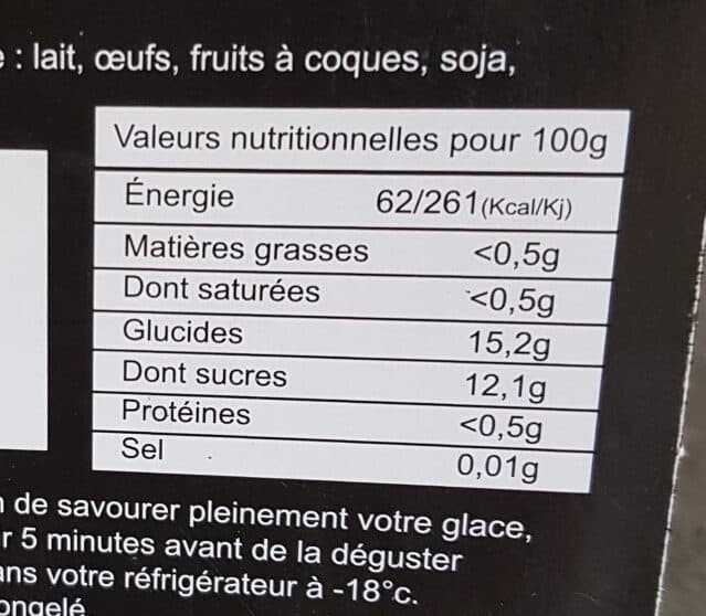 Le Marchand de glaces Sorbet pêche de vigne packshot