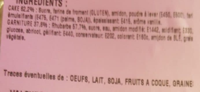 Les Délices de l'Avesnois Cake Rhubarbe packshot