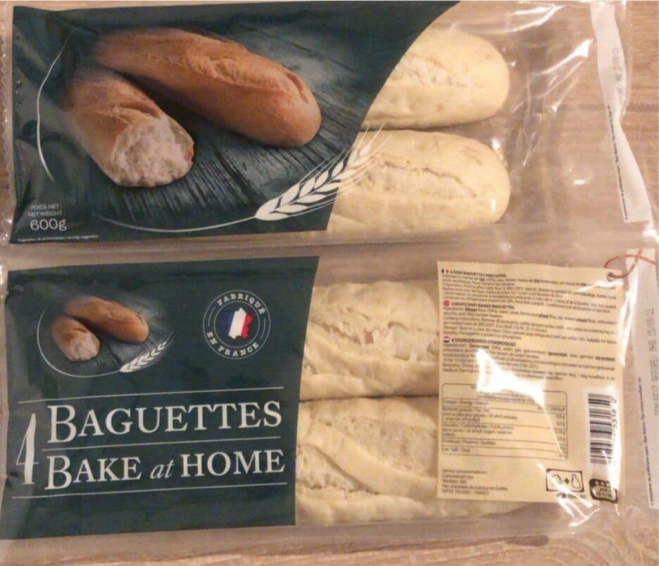 Bake-At-Home 4 Baguettes Précuites packshot