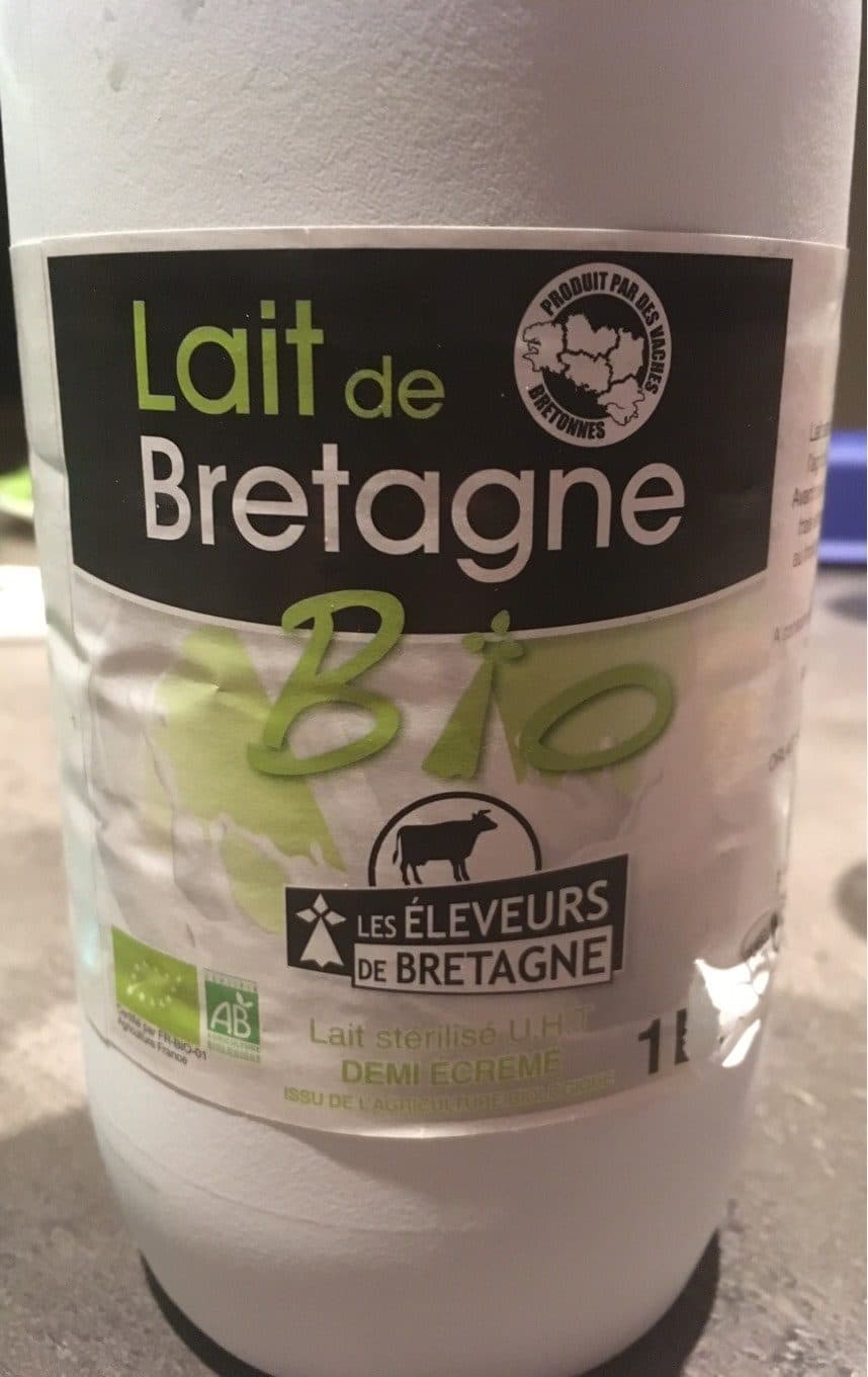 Les Eleveurs De Bretagne Lait de bretagne BIO packshot