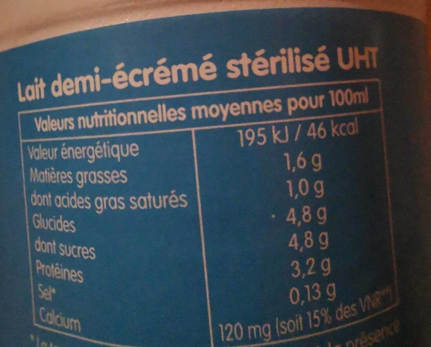 Le lait d'ixi Lait demi- écrémé packshot
