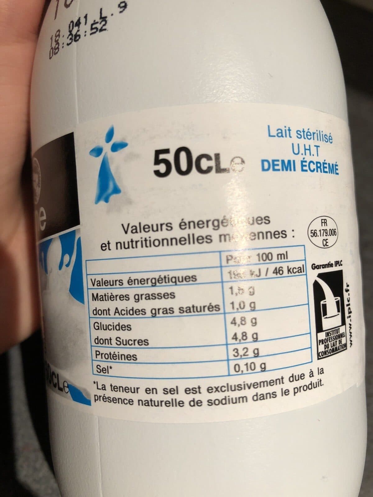 Les Eleveurs de Bretagne Lait Demi Écrémé packshot