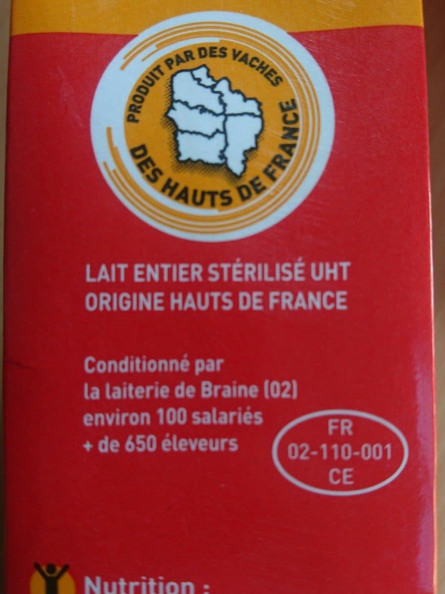 Les Eleveurs Des Hauts De France Lait stérilisé entier UHT packshot