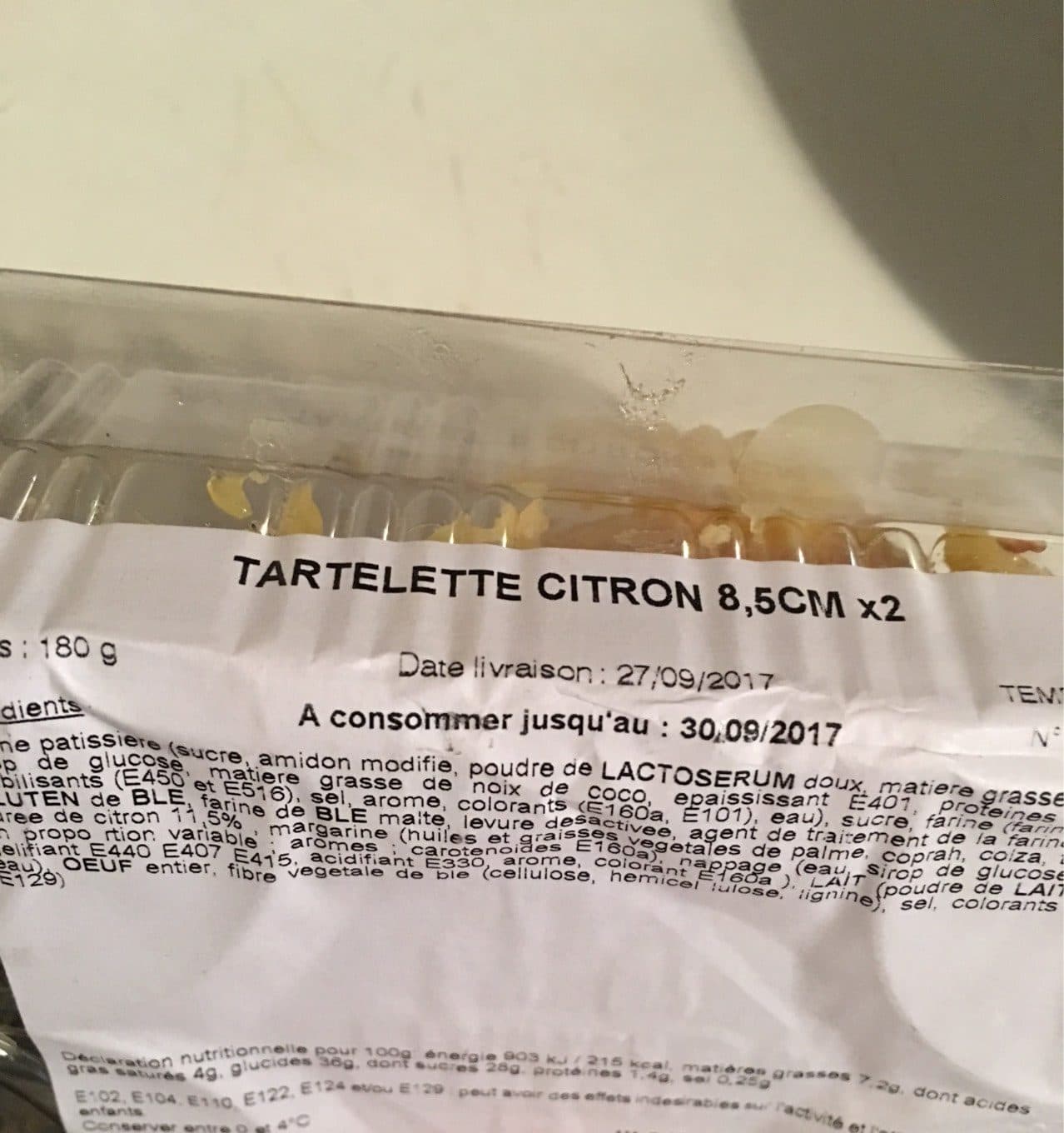 Intermarché Tartelette citron packshot