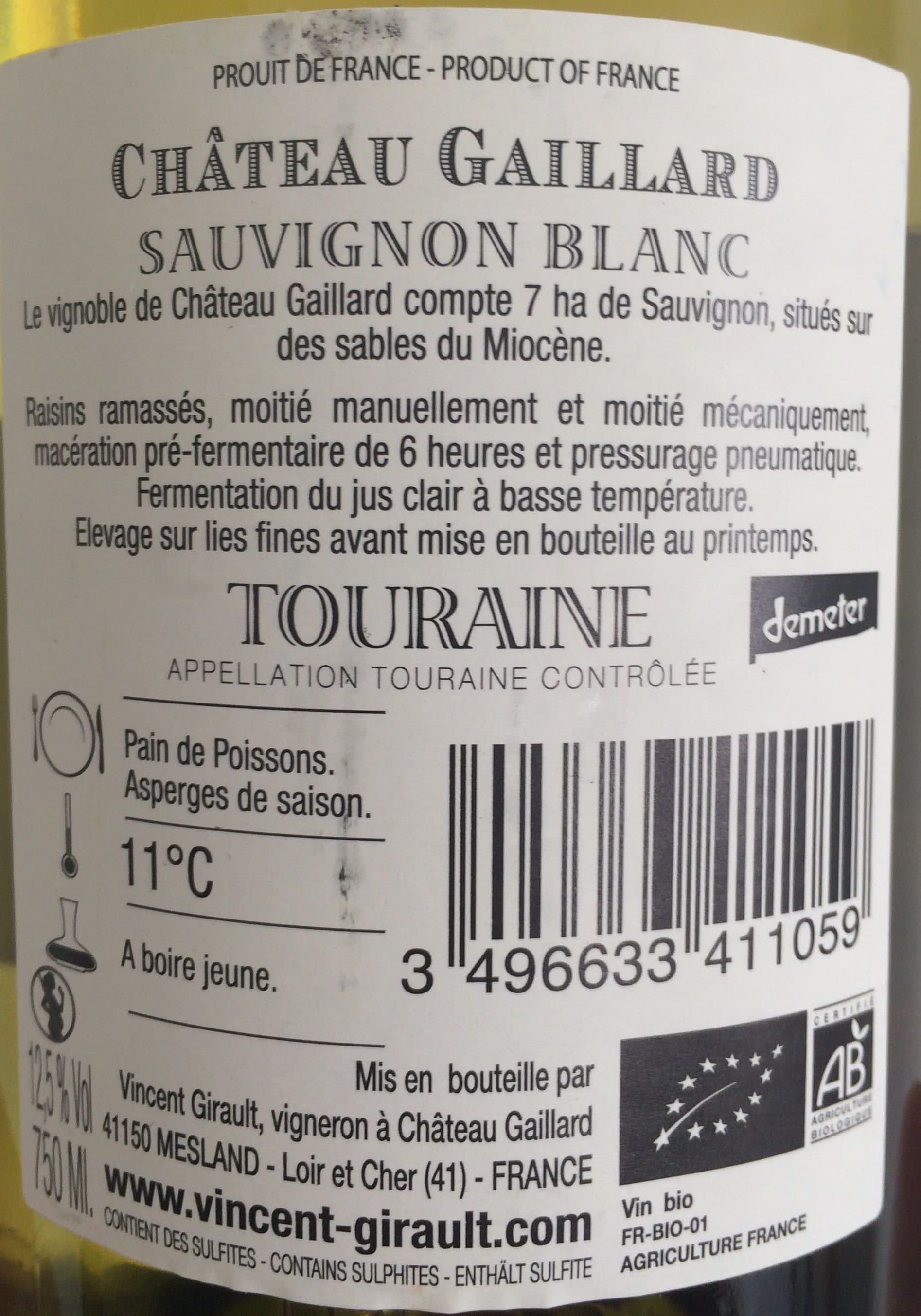 Château Gaillard Sauvignon Blanc packshot