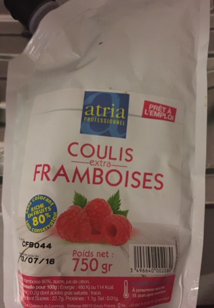 Open Food Facts Coulis extra Franboise packshot