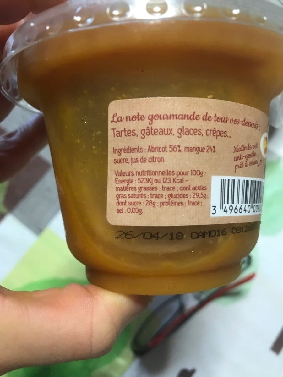 Open Food Facts Coulis abricot mangue packshot