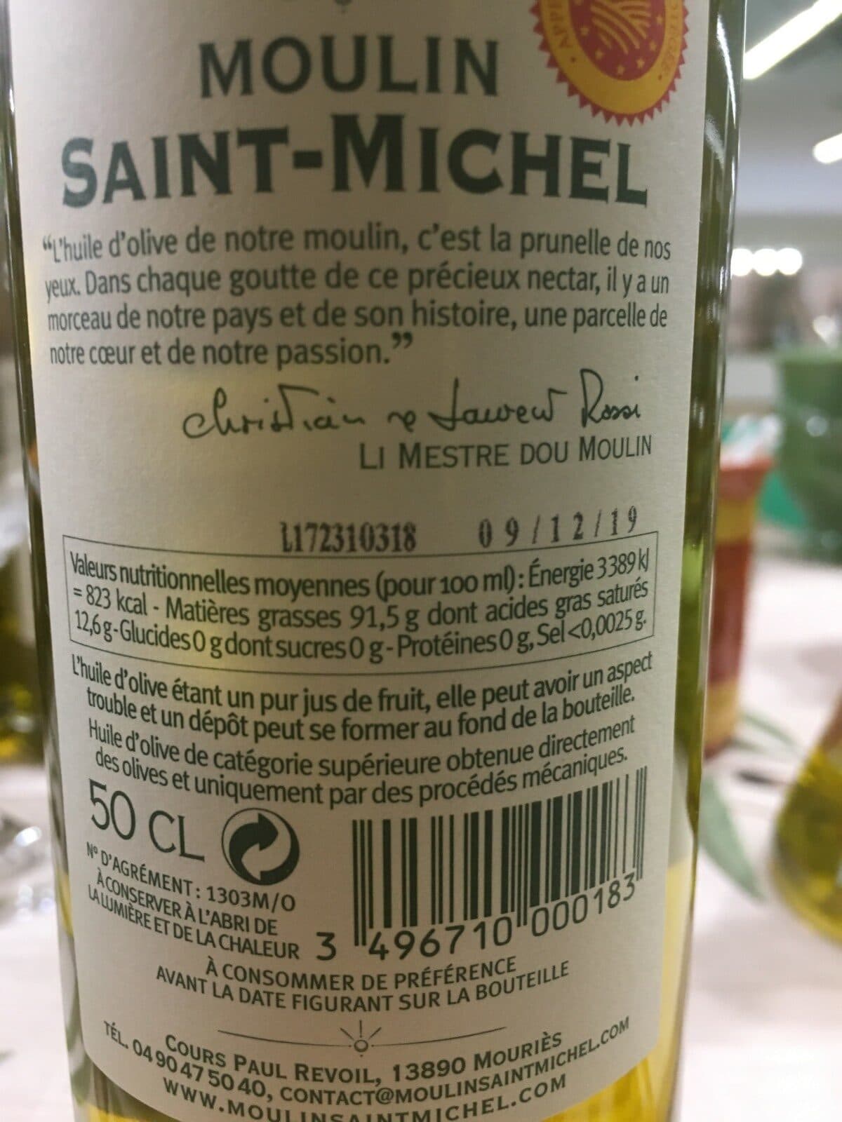 Open Food Facts Huile d olive Aop Vallée des Baux packshot