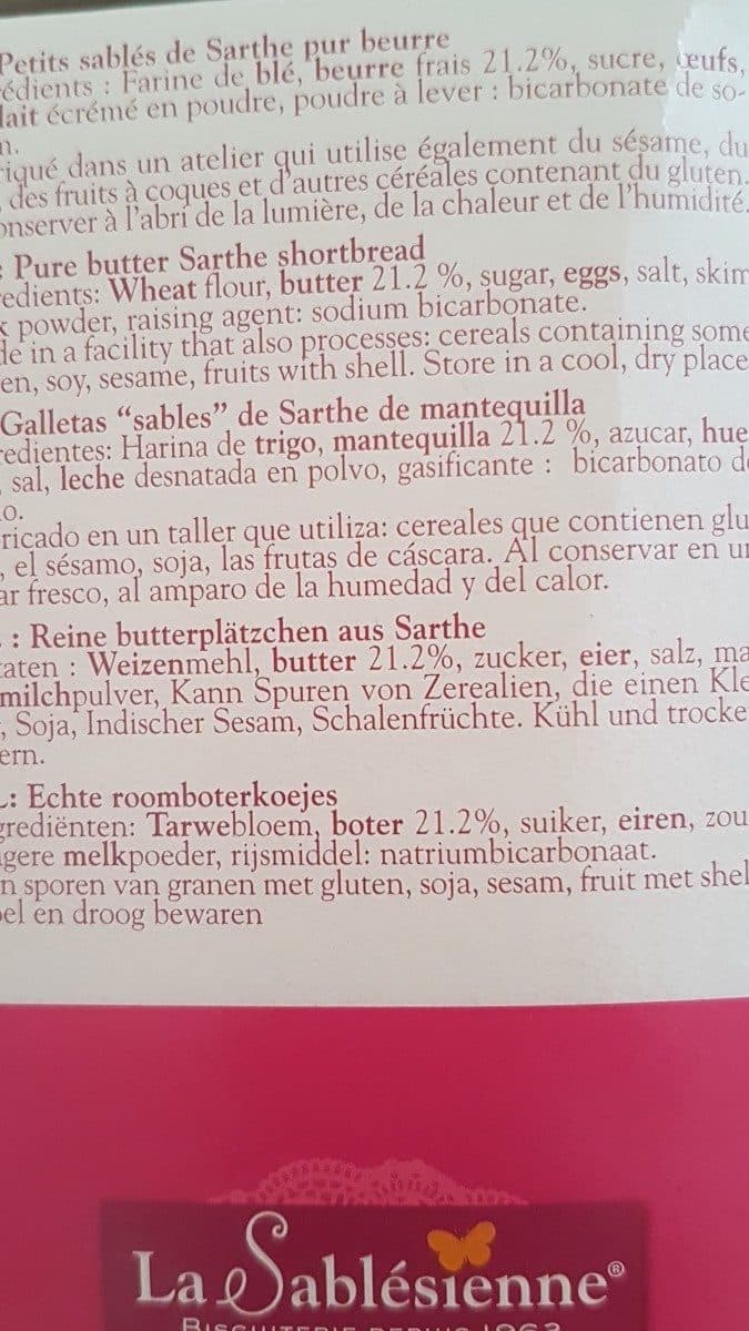 La sablesienne La Sablesienne - Pure Butter Plain Shortbread, 350g (12.3oz) packshot