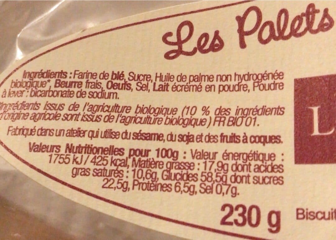 La Sablésienne Les Palets de Sablé sur Sarthe packshot