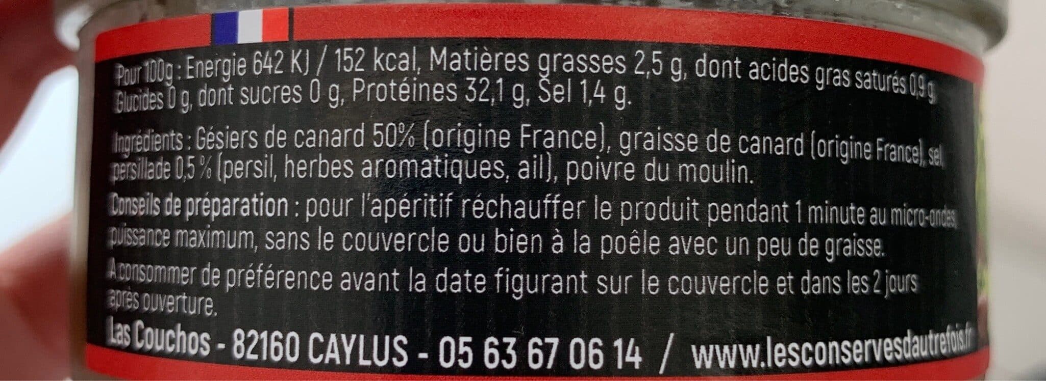 Les Vieilles Conserves D'autrefois Croq'Gésiers de canard packshot