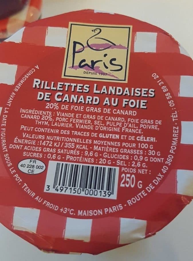 Paris Rillettes de canard packshot