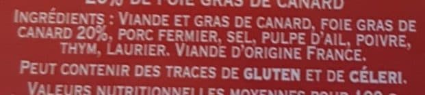 Paris Rillettes de canard packshot