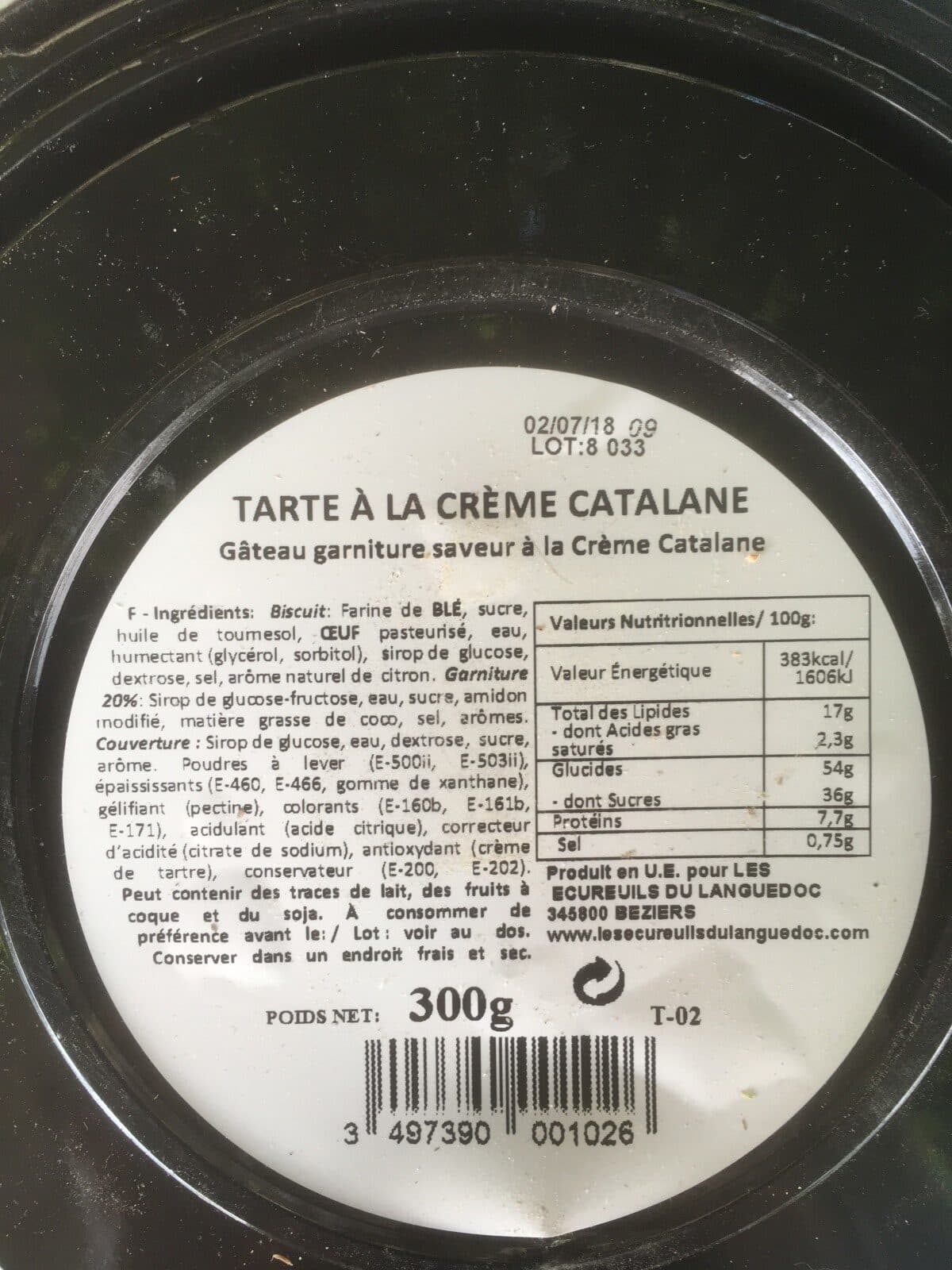 Open Food Facts Tarta de crema catalana packshot