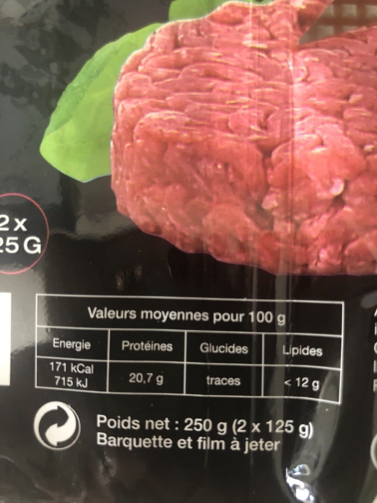 Open Food Facts Limousin Steak haché Pur Boeuf 12% M.G packshot