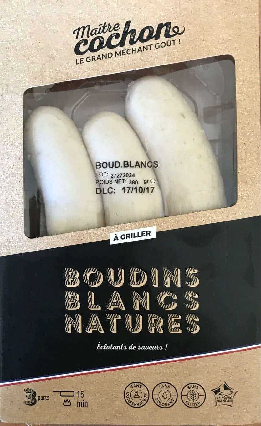 Maitre Cochon Boudin blanc nature packshot